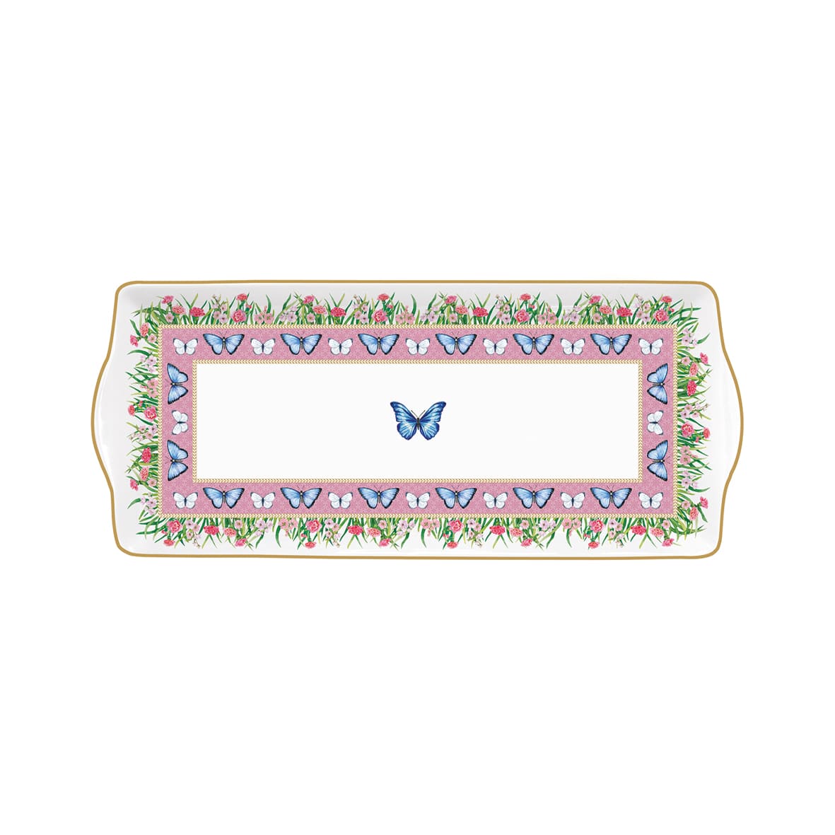 Travessa para Torta 35X15cm Borboletas Spring Parade: Easylife - Image 2