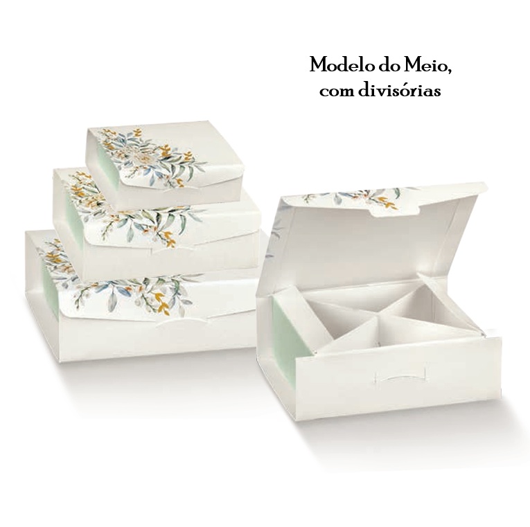 Caixa Cartão 10X10X3.5cm Botânica (divisórias) - Image 2
