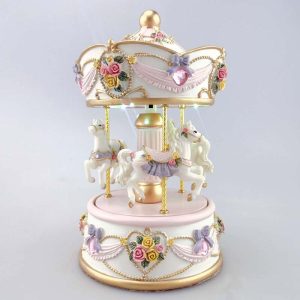 Carrossel Deluxe Luzes detalhes Lilás