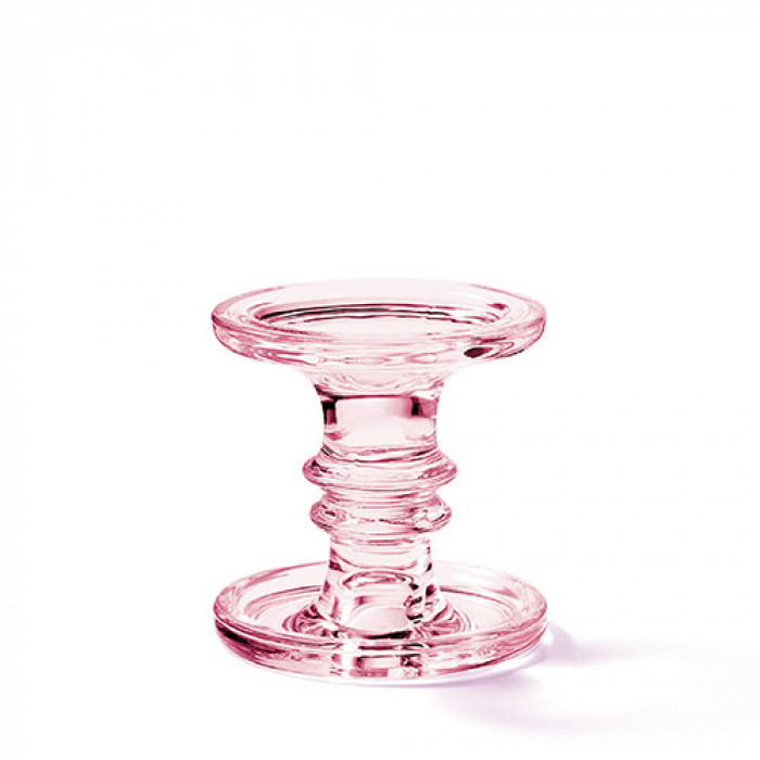 Castiçal grande em Vidro Rosa - Image 2
