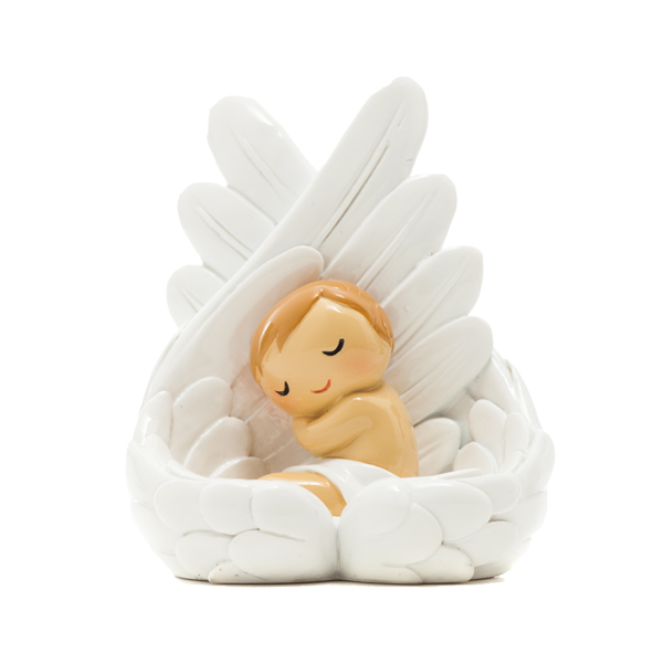 Anjo Protector deitado em penas: asas ao alto - Image 2