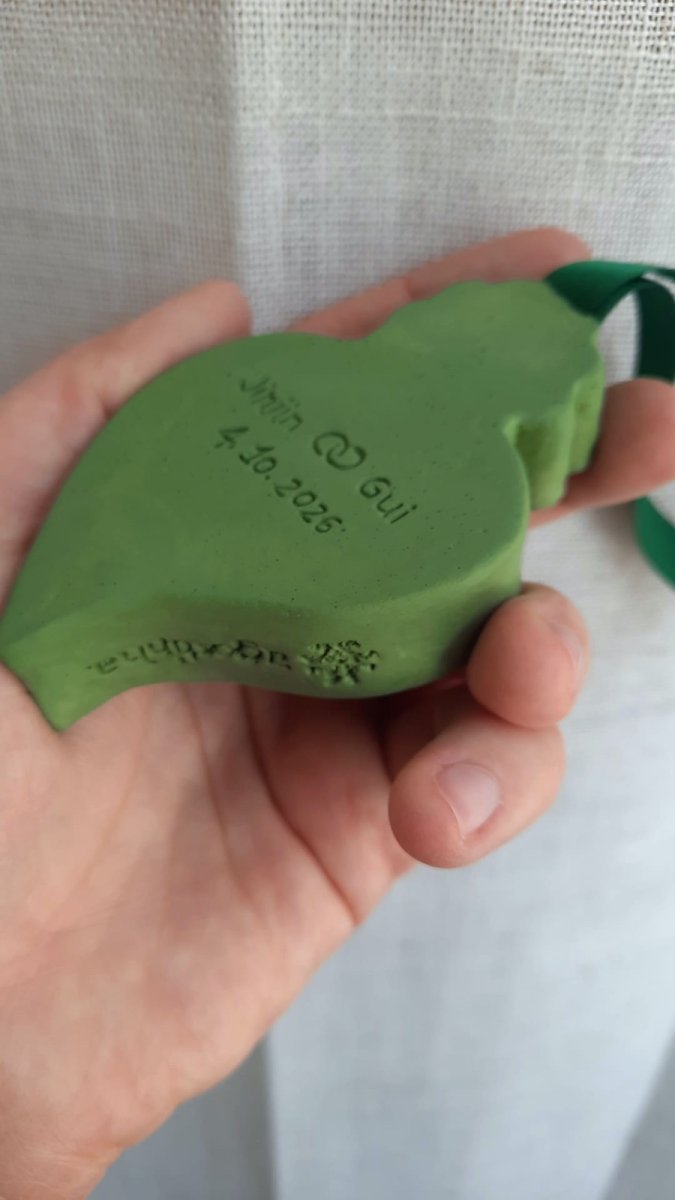 CORAÇÃO DE VIANA EM GESSO PERFUMADO: com gravação personalizada - Image 2