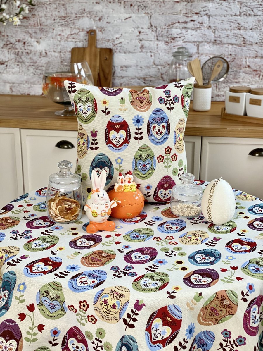 Toalha de mesa 2.60mtX1.37mt Corrido: Ovos Coloridos - Image 2