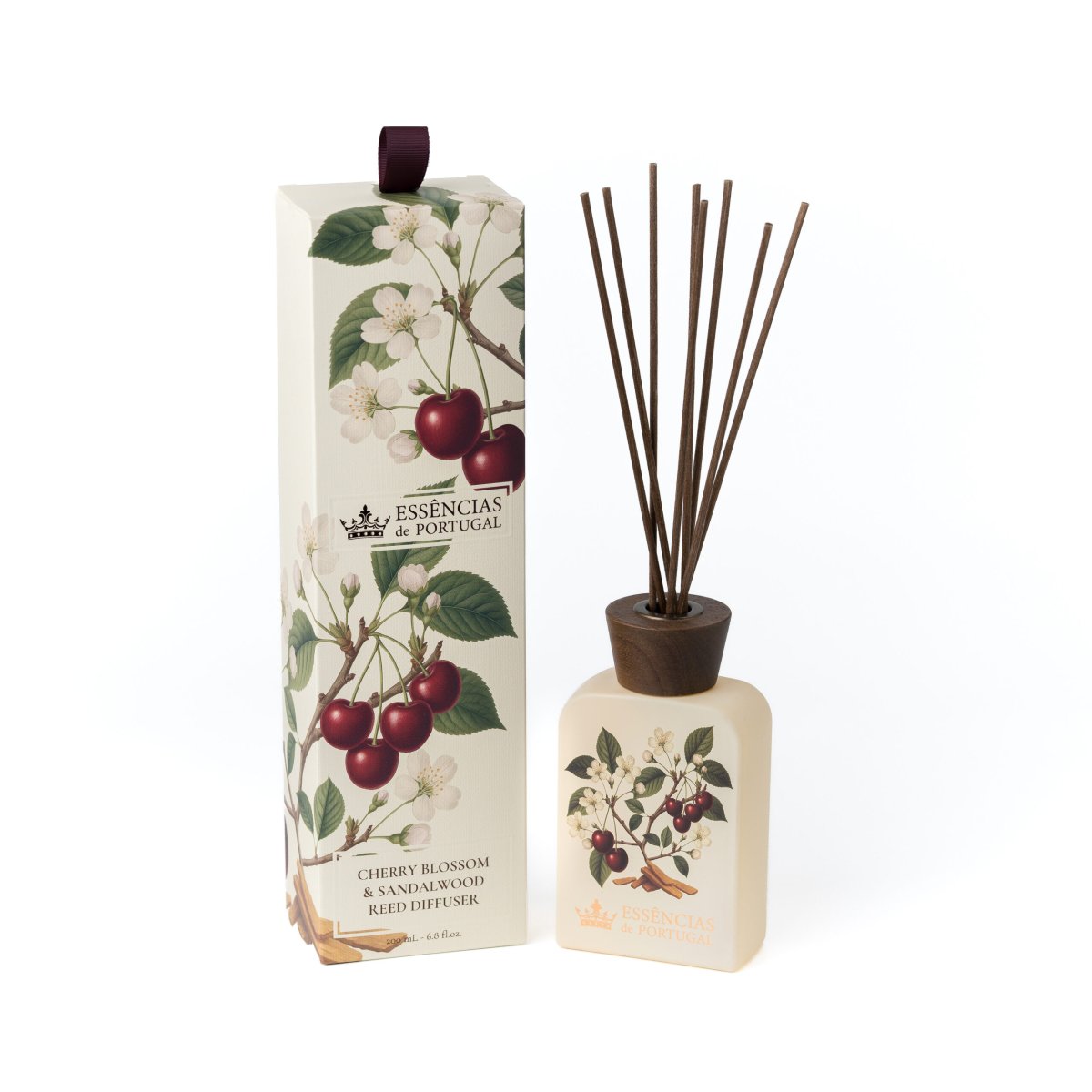 Mikado Difusor Varetas 200ml: Flor de Cerejeira e Sândalo