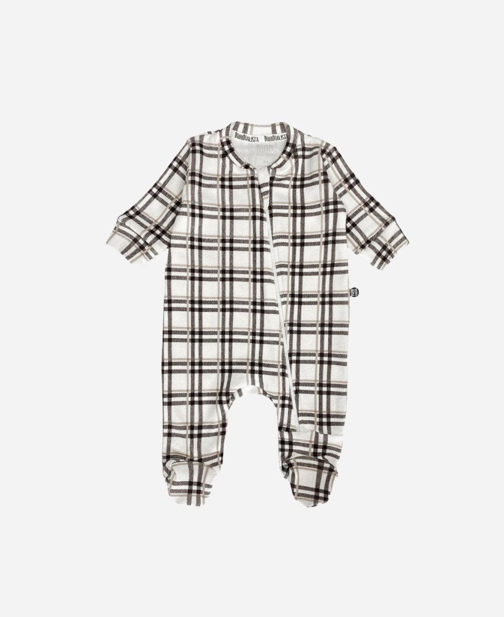 Macacão de Bebê Ziper com opção de Pezinho | Xadrez Plaid - Image 5