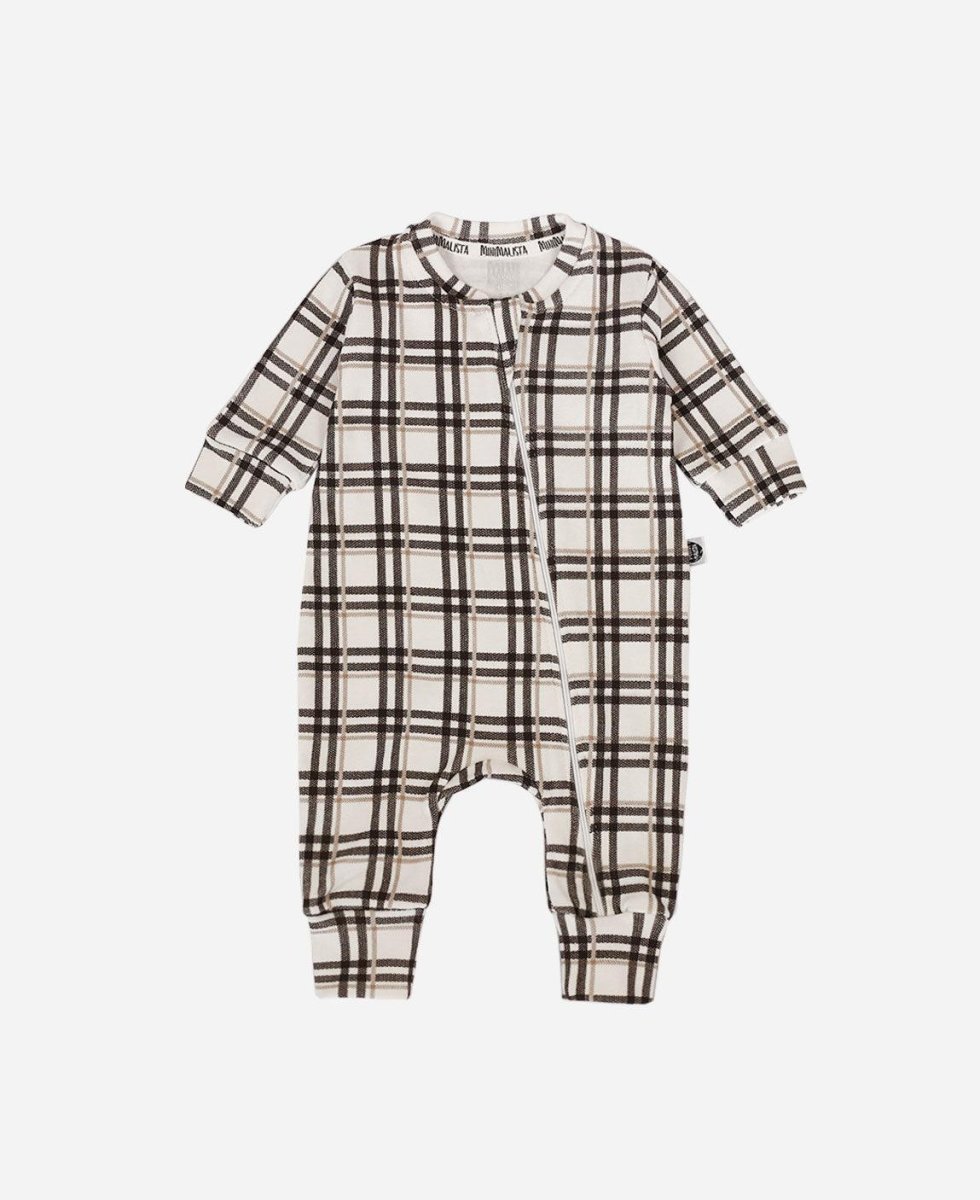 Macacão de Bebê Ziper com opção de Pezinho | Xadrez Plaid - Image 4