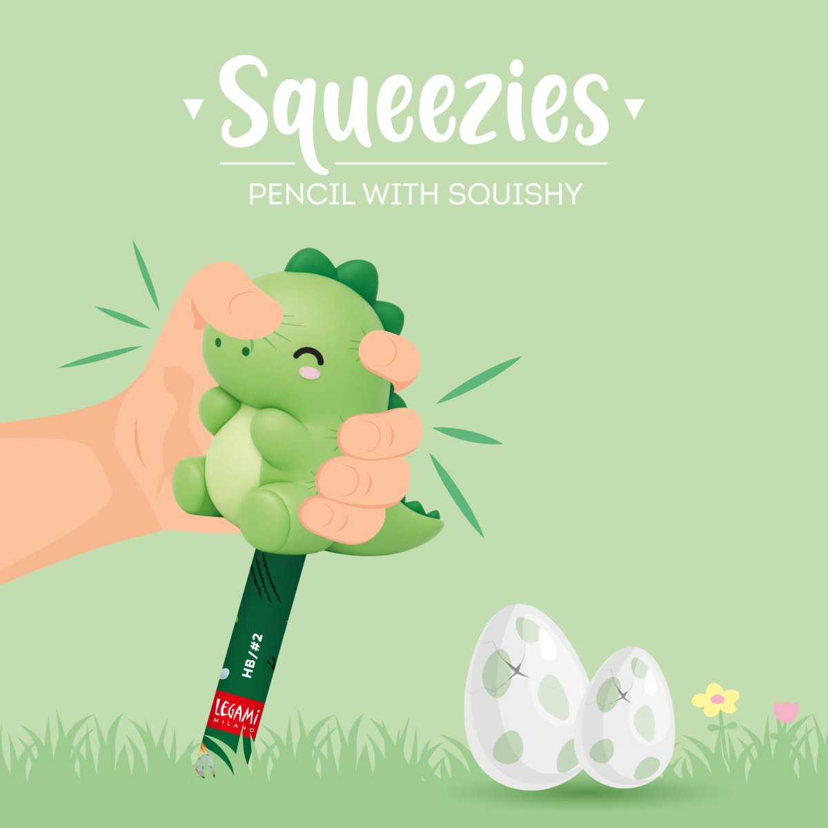 Lápis com Squishy Dino: Legami - Image 3