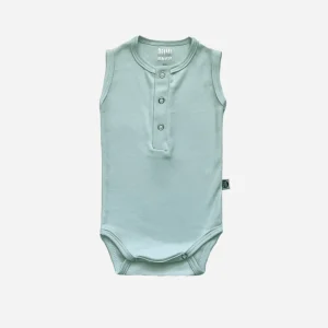 Body de Bebê Regata Unissex Botões | Liso Mint