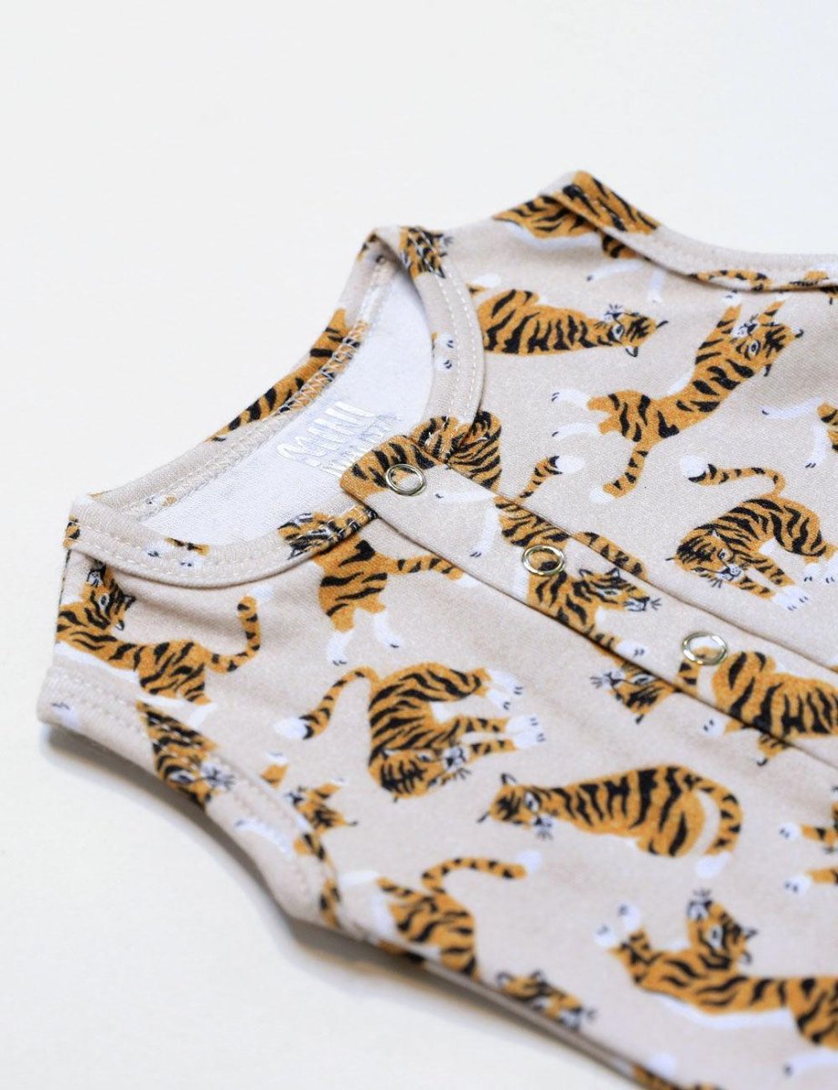 Body de Bebê Regata Unissex Botões | Tiger - Image 3