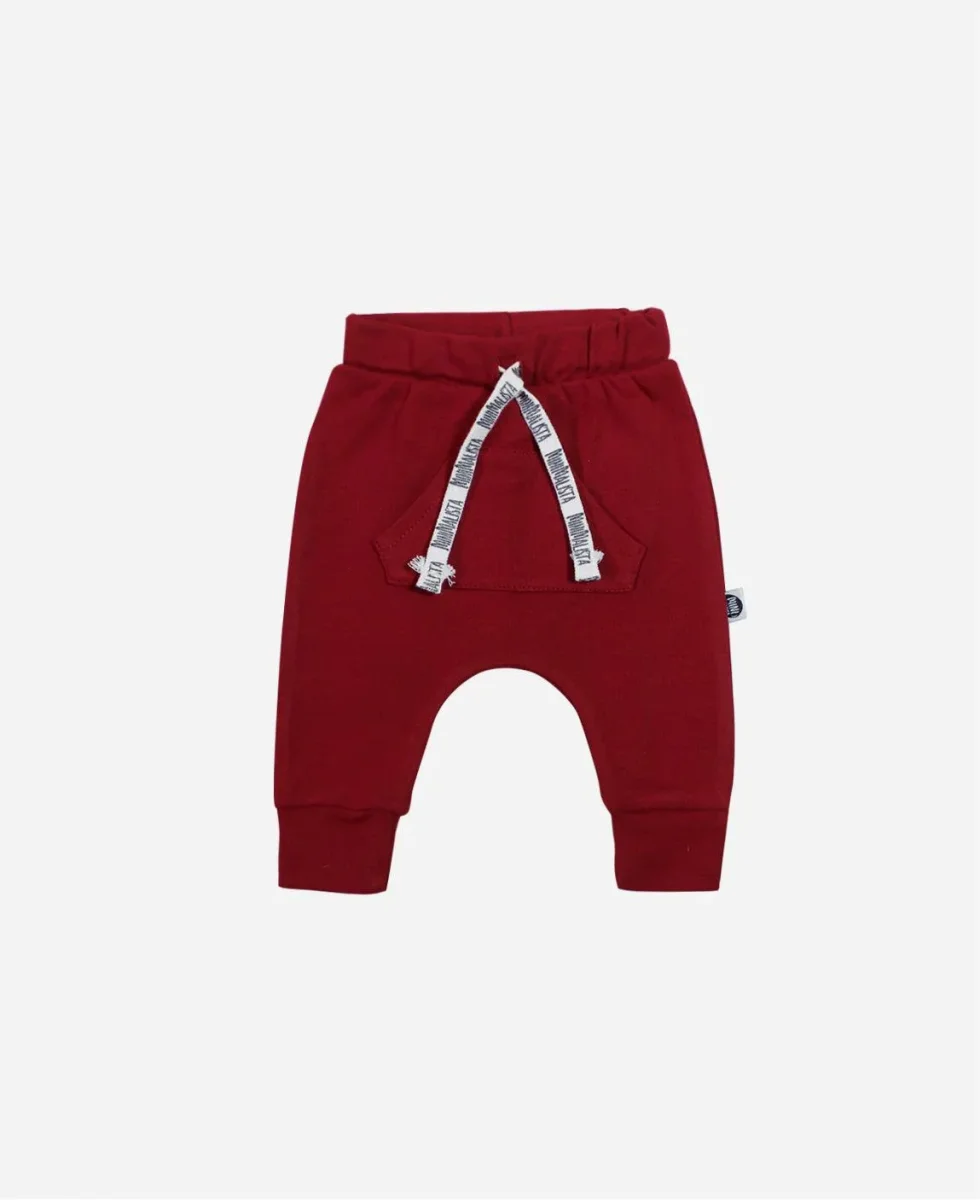 Calça de Bebê Unissex Bolsão MiniMalista | Liso Real Red - Image 2