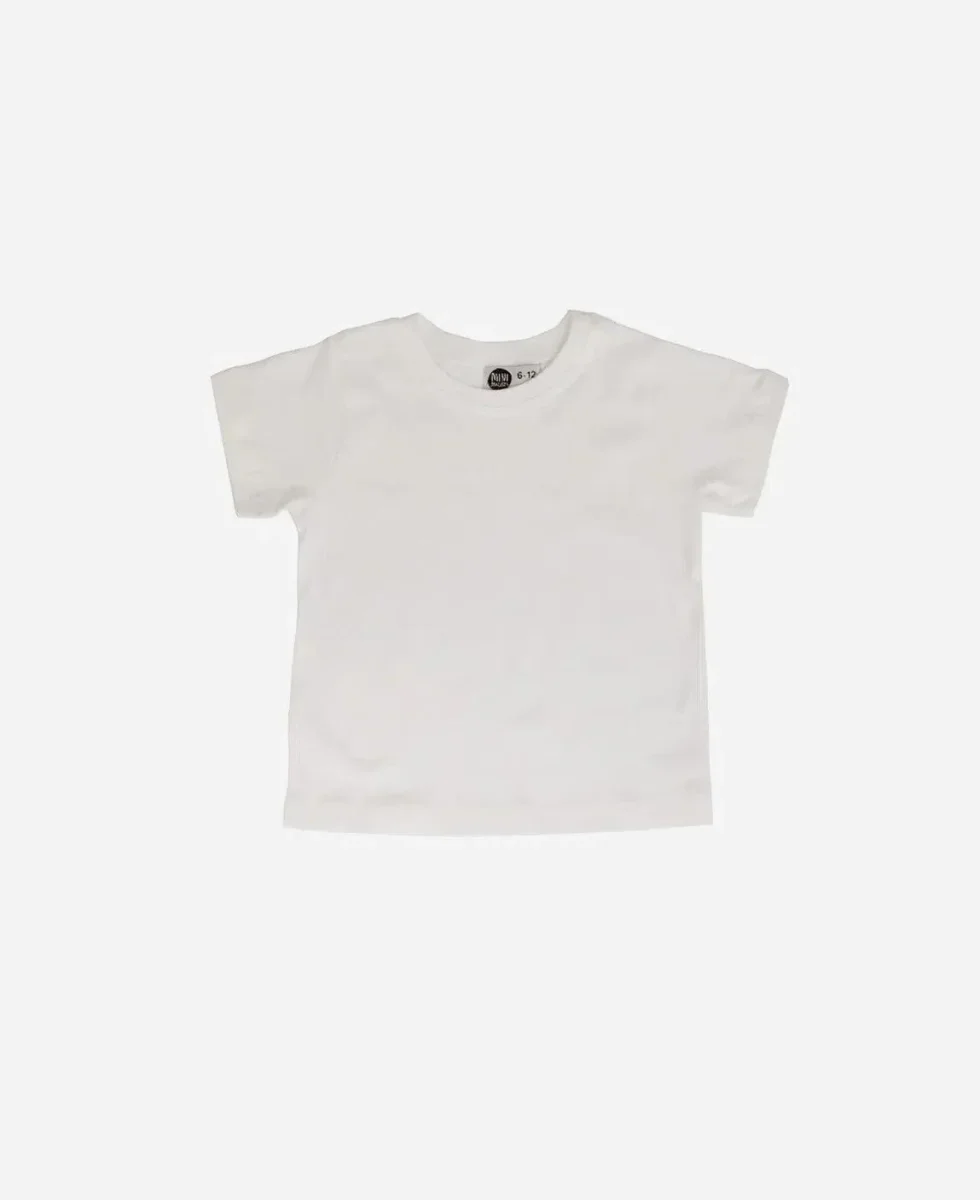 Camiseta Infantil Manga Curta Unissex | Liso Branco Off - Image 2
