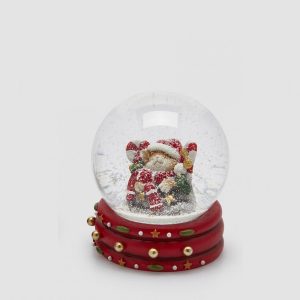 Globo de Neve Gatinho grande 12cm: com cachecol