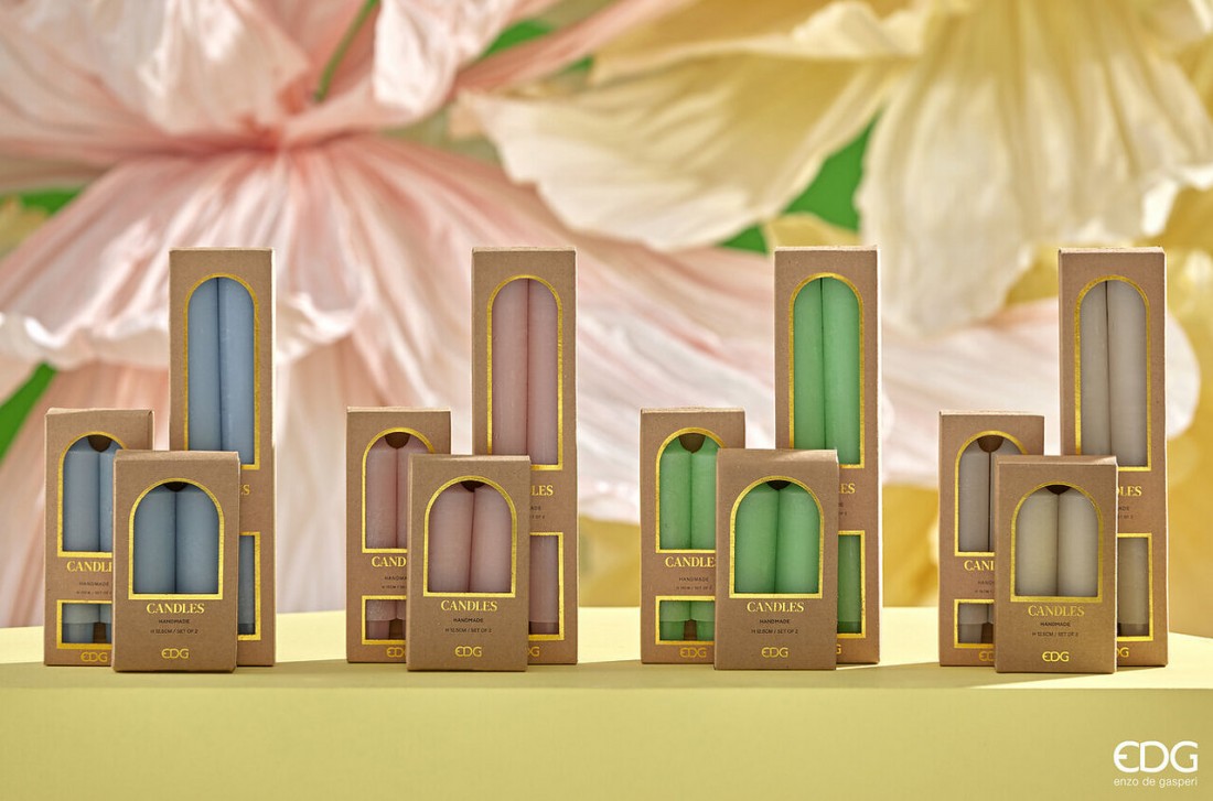 Pack 2 velas grossas para castiçal: ROSA CLARO - Image 3