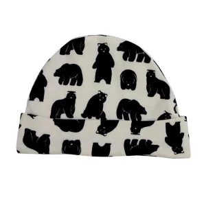 Touca de Bebê Unissex Urso de Inverno Ivory