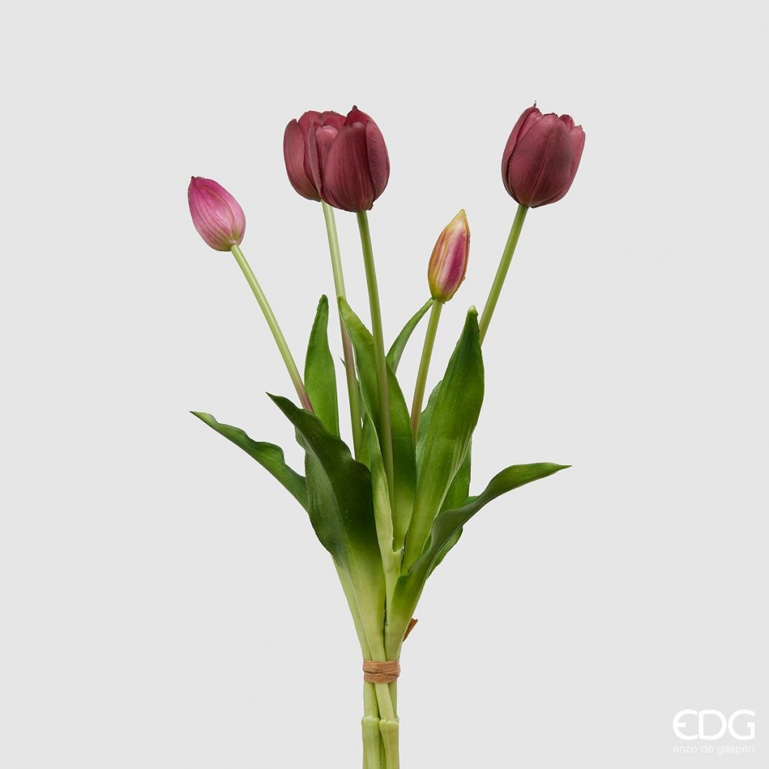 Ramo flores artificiais Tulipas Fechadas Violetas - Image 2
